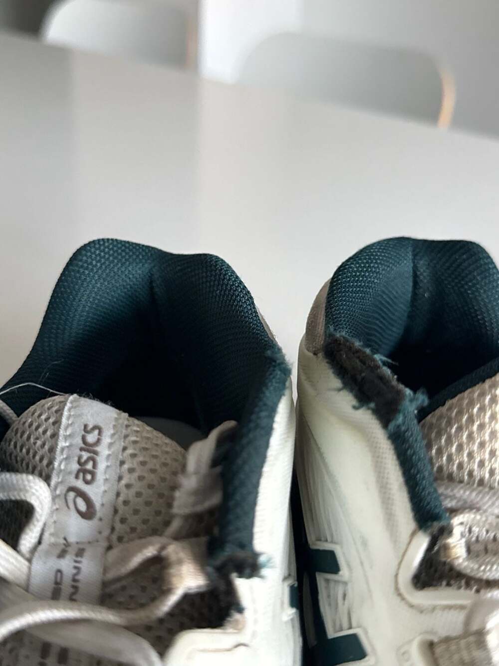 ASICS Men's Gel-Resolution X Tennis Shoes White/Saxon Green - Picture 8 of 10